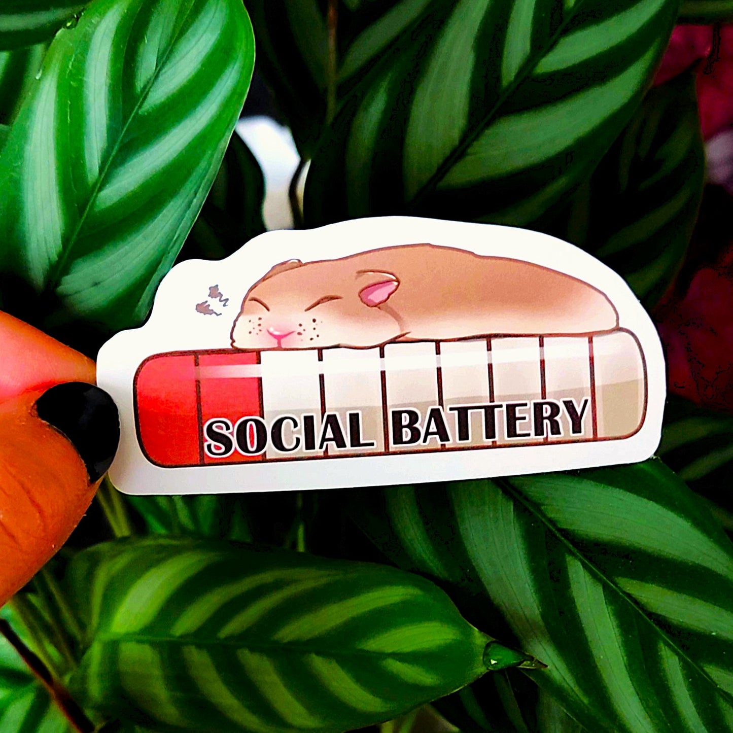 Anxious Bunny | Social Battery - Stickers