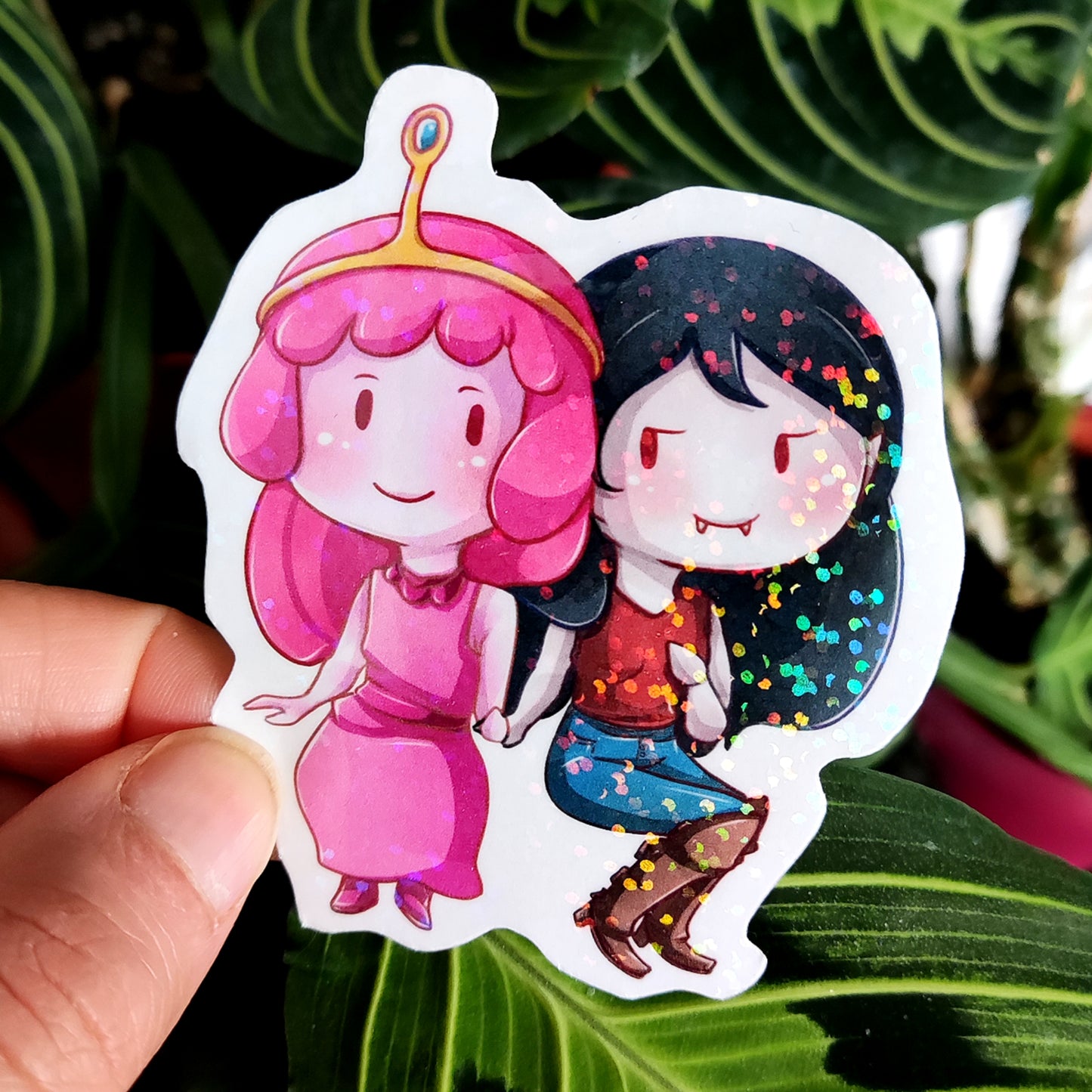 Adventure Time Bubbline & GumLee HoloSticker
