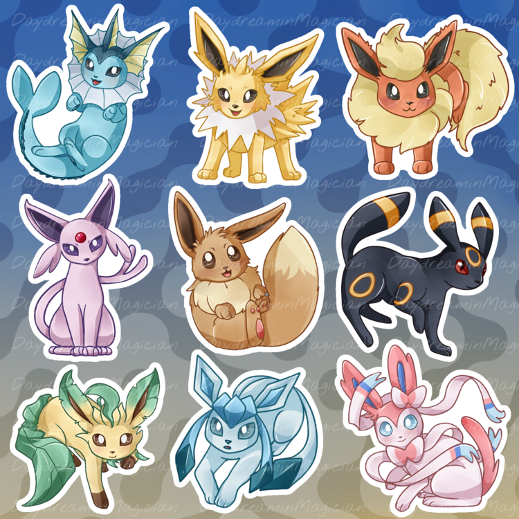 Pokémon: Eeveelution Stickers