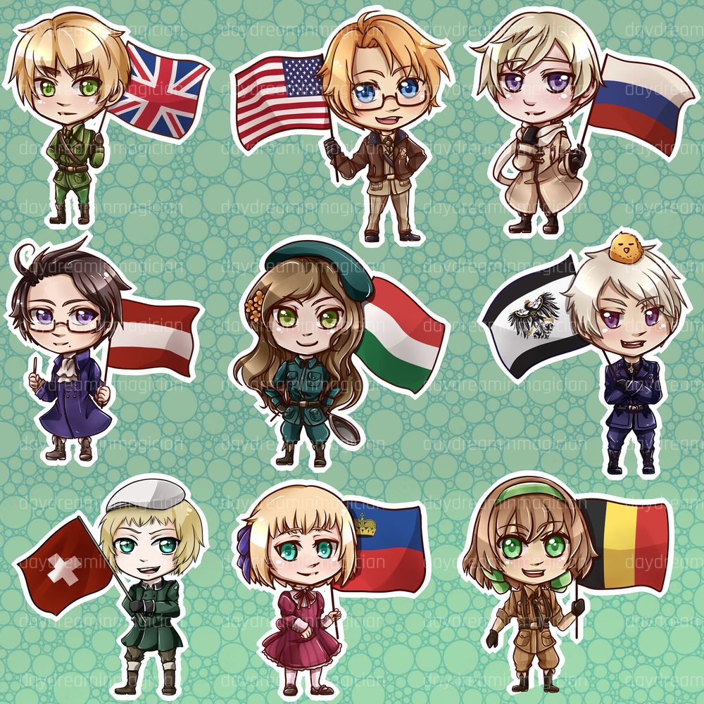 Hetalia Stickers -more to come!