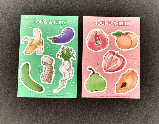 Long/ Round & Juicy Sticker Sheet A6