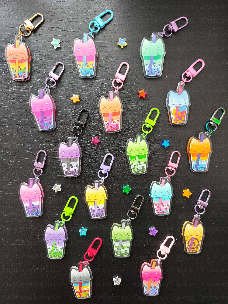 ' LGBubble-Tea Epoxy Charms | Pride | Queer | LGBTQ+