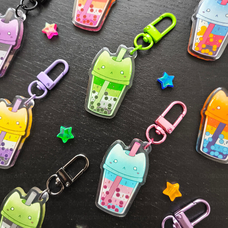 ' LGBubble-Tea Epoxy Charms | Pride | Queer | LGBTQ+