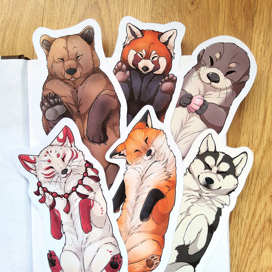 Animal Bookmarks II | Baer | Red Panda | Otter | Kitsune | Fox | Husky