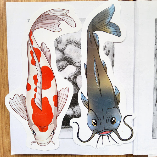 Animal Bookmarks III | Rat | Bunny | Raccoon | Opossum | Frog | Koi | Catfish