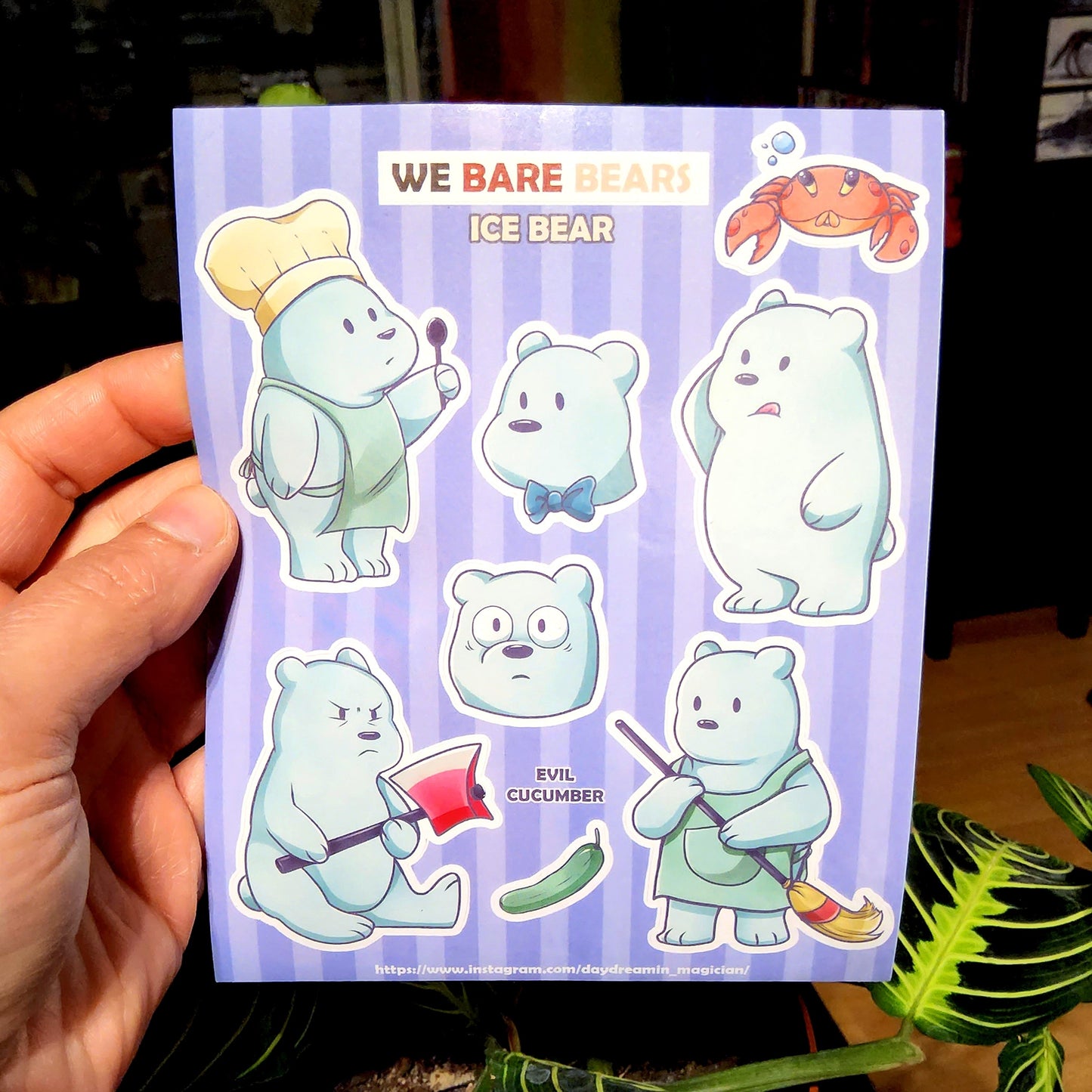 We Bare Bears Sticker Sheet A6