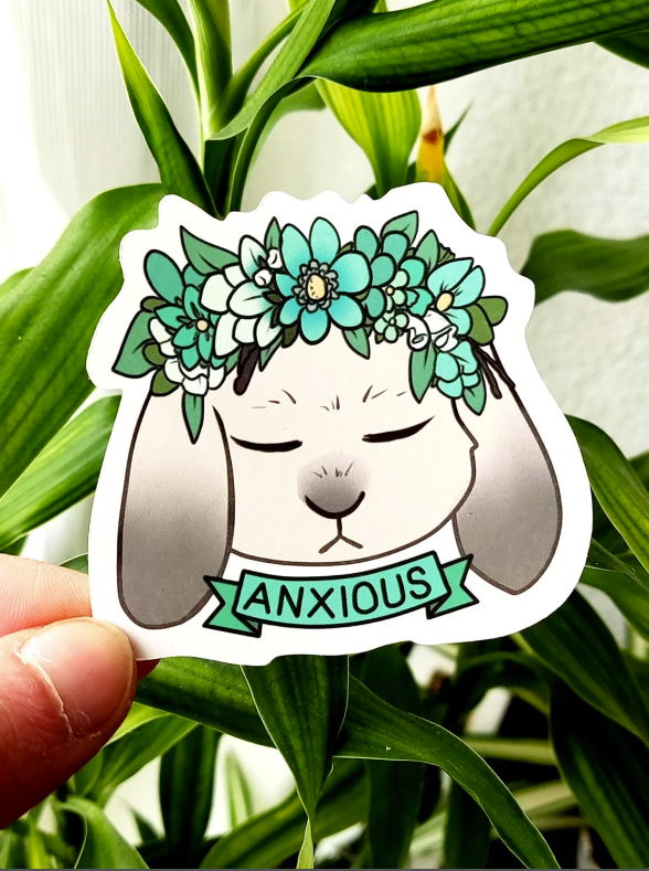 Anxious Bunny Sticker