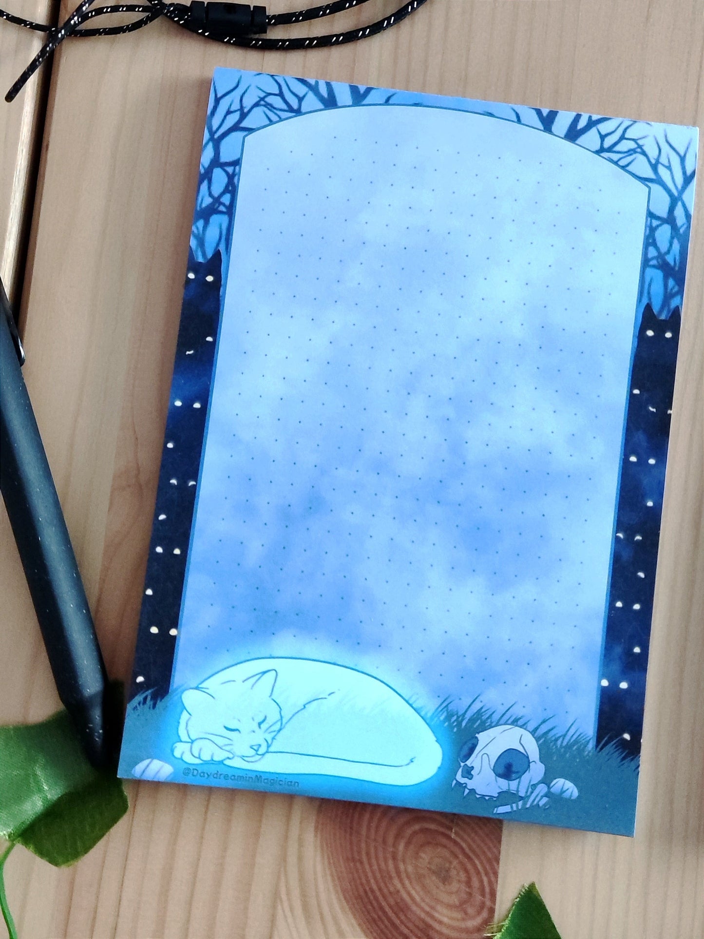 Ghost & Fall Cat Notepad