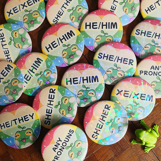 Pronouns Buttons | 3.8 diameter