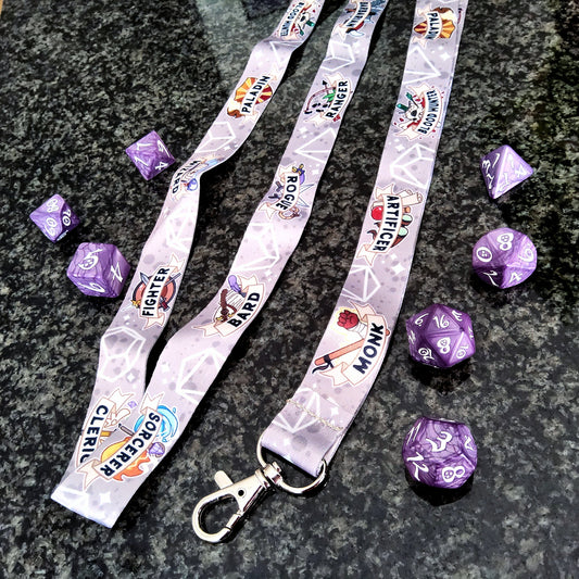 DnD (14) classes lanyard