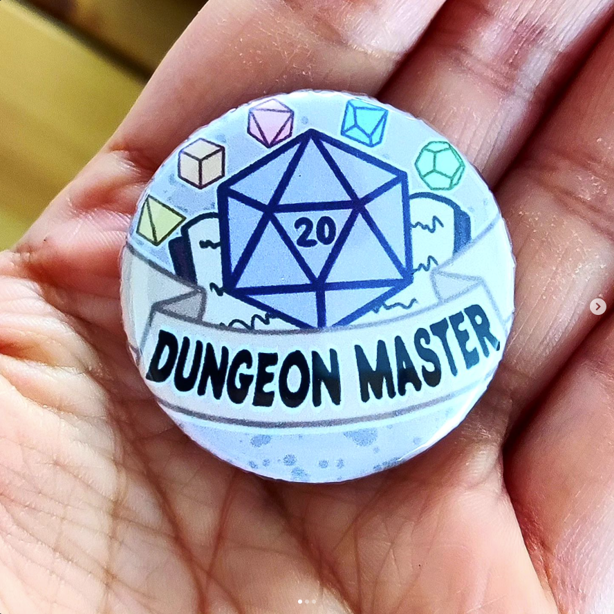 DnD (14 classes + DM) buttons | 3.8 cm diameter