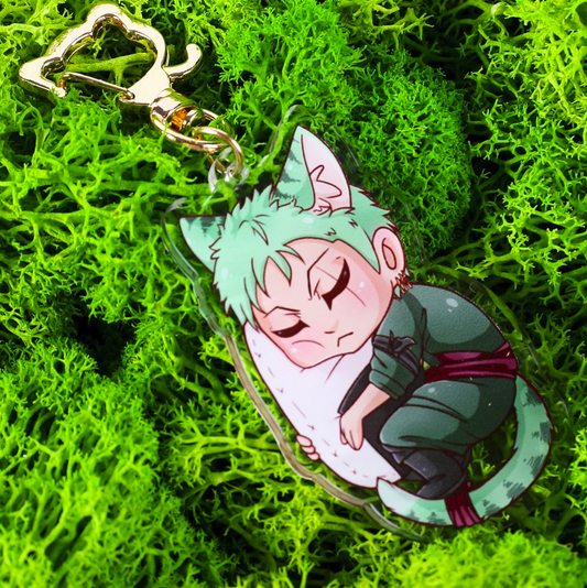 One Piece Neko Zoro Charm